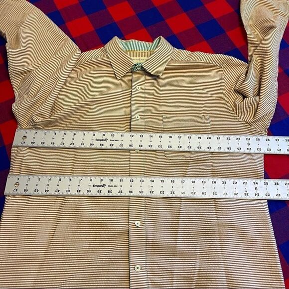 The Territory Ahead Men’s Brown Blue Stripe Button Up Shirt Size XL - Picture 7 of 9